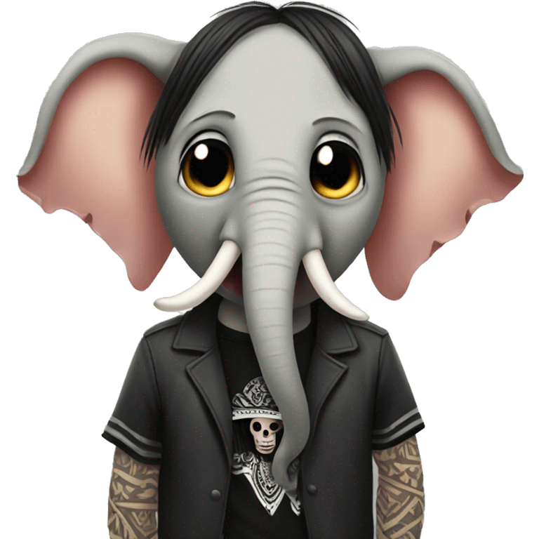 A mexican emo with a really uncanny elephant hay emoji