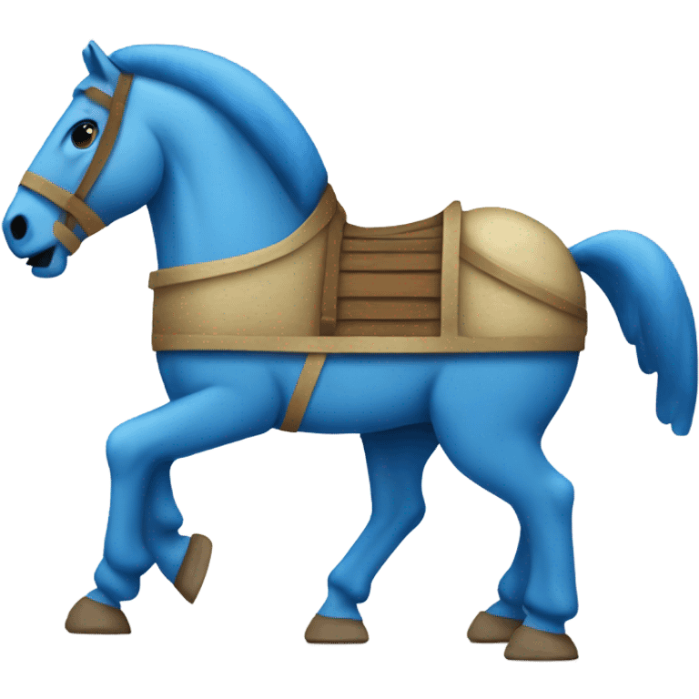 blue Trojan horse emoji