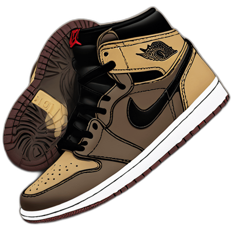 Air Jordan 1 high travis scott emoji