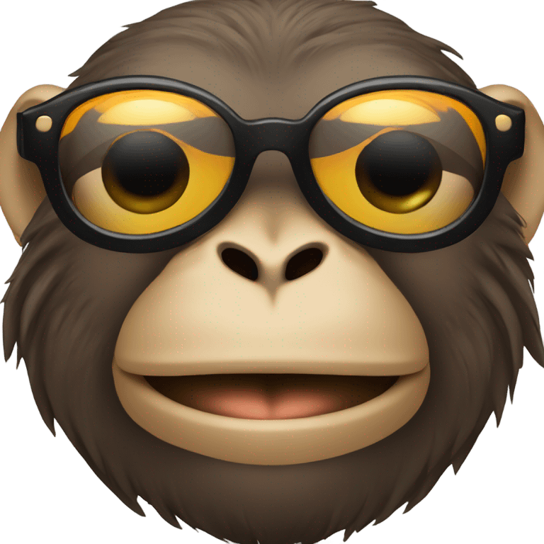 Monkey wearing sunglasses emoji