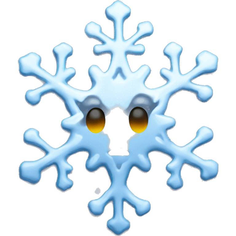 Melting snowflake emoji