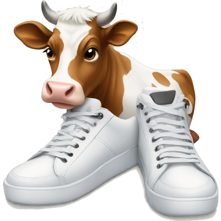  cow in sneakers emoji