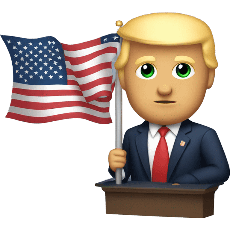 President trump and American flag emoji