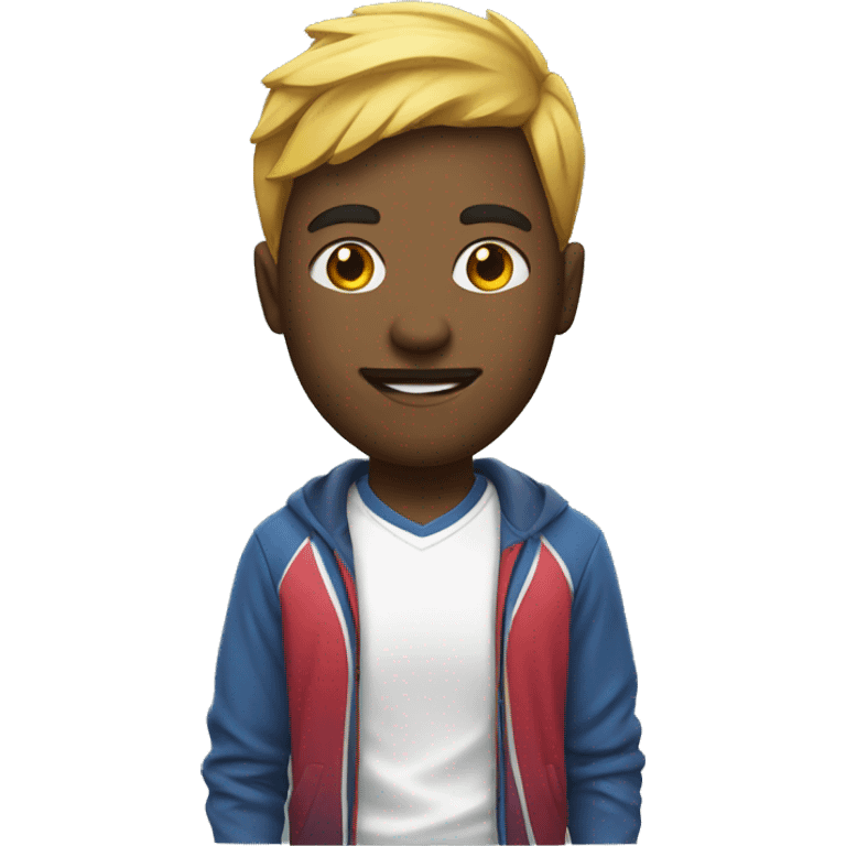 A tenis player with head of customer support tshirt emoji