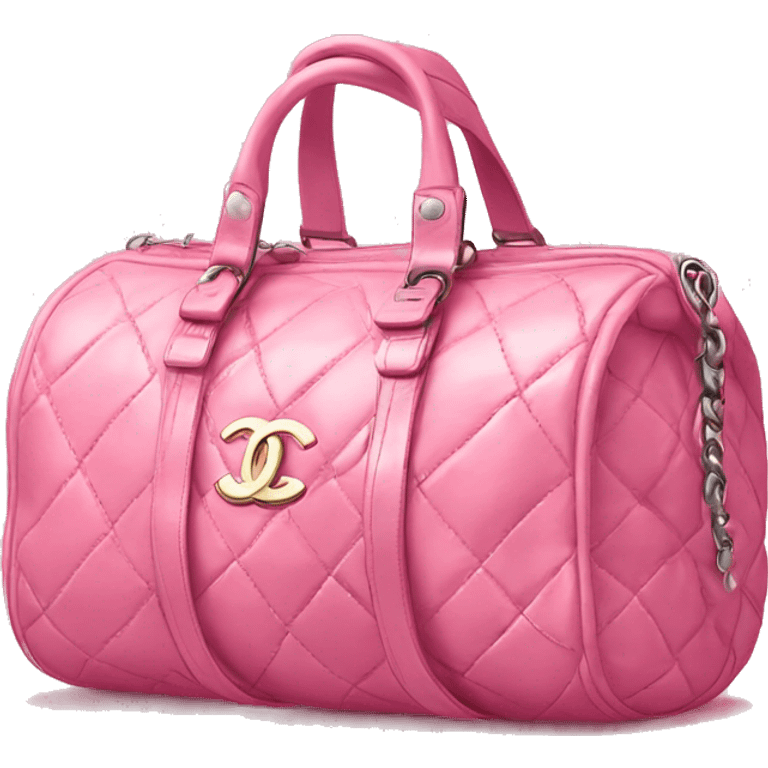 Pink chanel duffel bag emoji