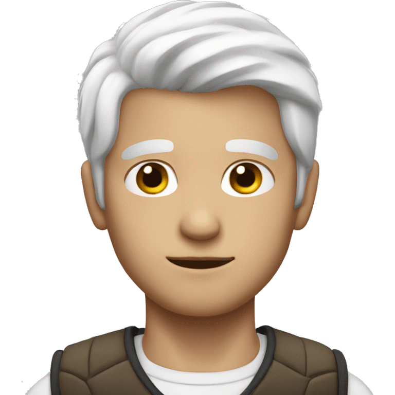 white haired boy in vest emoji