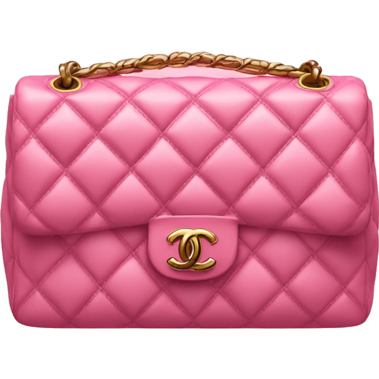 Pink quilted Chanel bag emoji