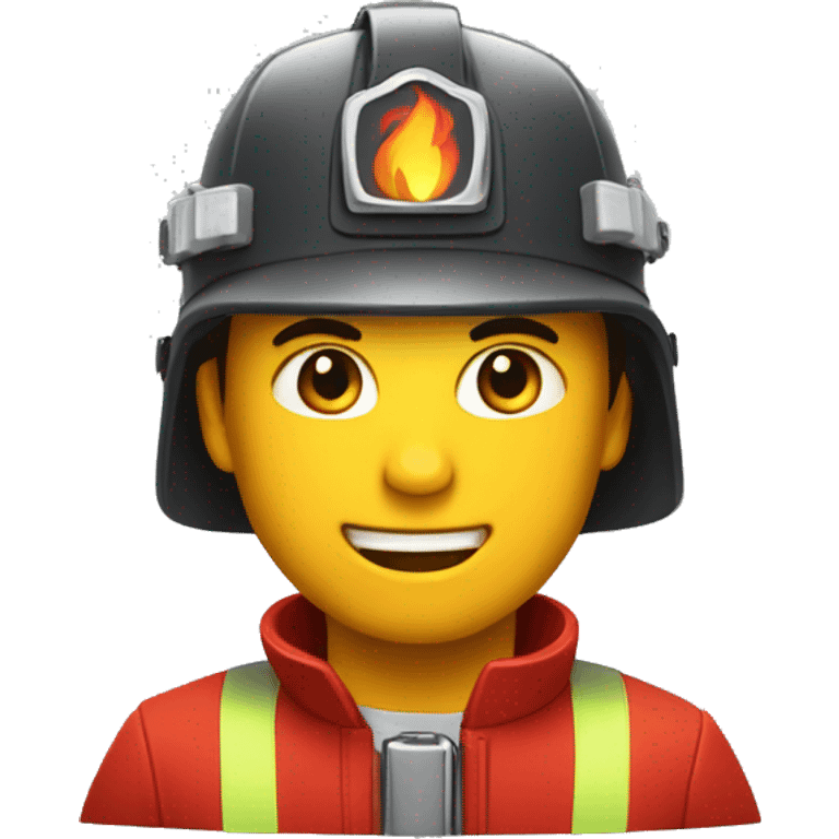 Pompier qui éteint un feu emoji