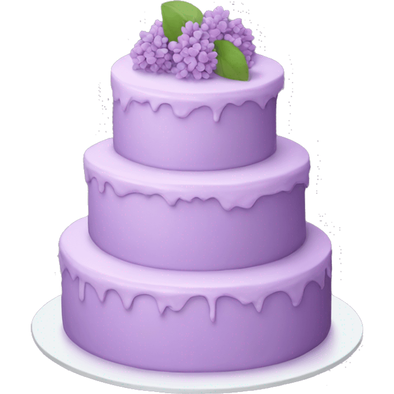 Three tier lilac cake emoji