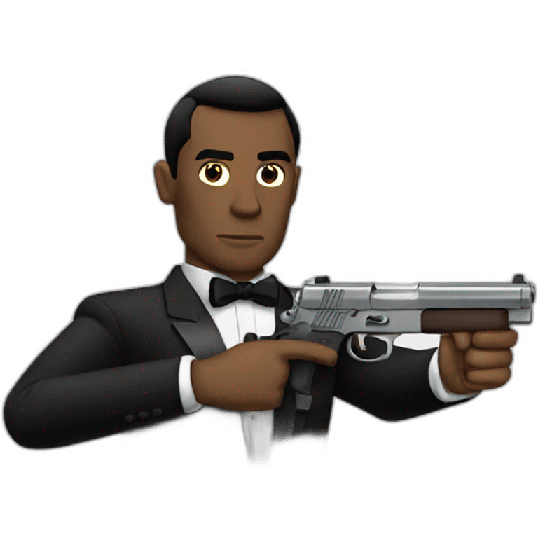 James Bond with a gun emoji