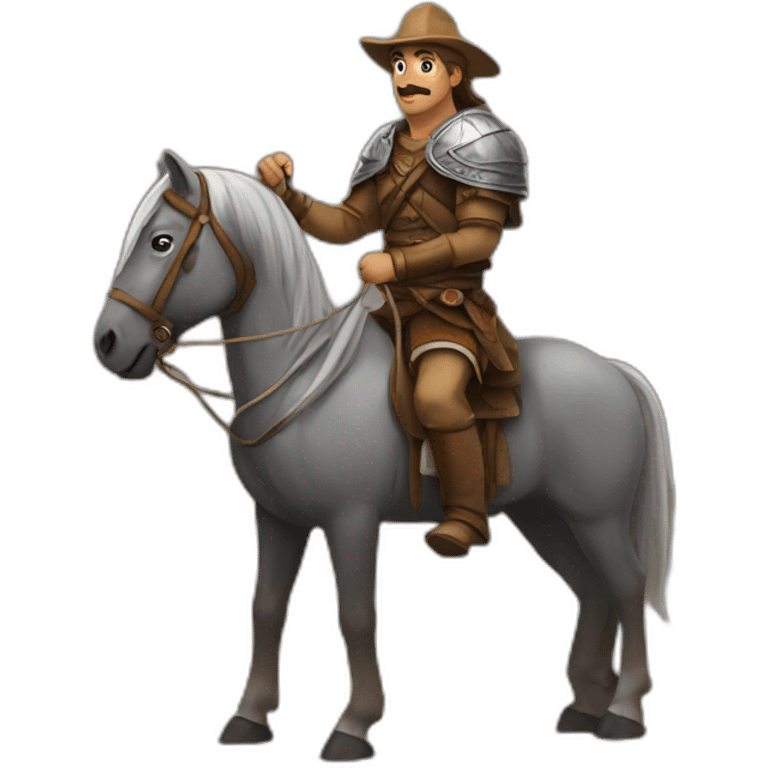 Gjergj kastriot with on his horse emoji