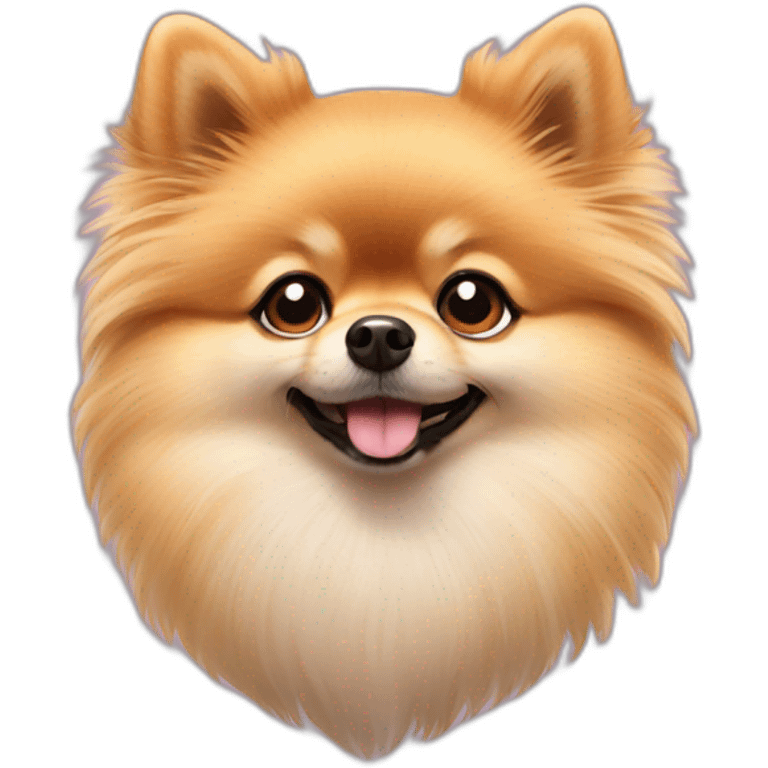 Pomeranian dog sending kiss emoji