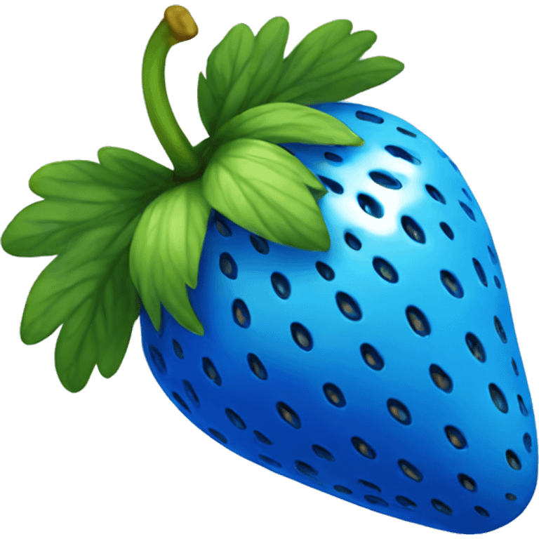 blue strawberry emoji