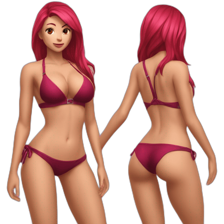 Katarina posing legs and ass in bikini sfw emoji