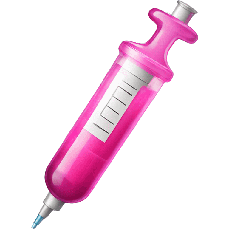 Pink syringe emoji