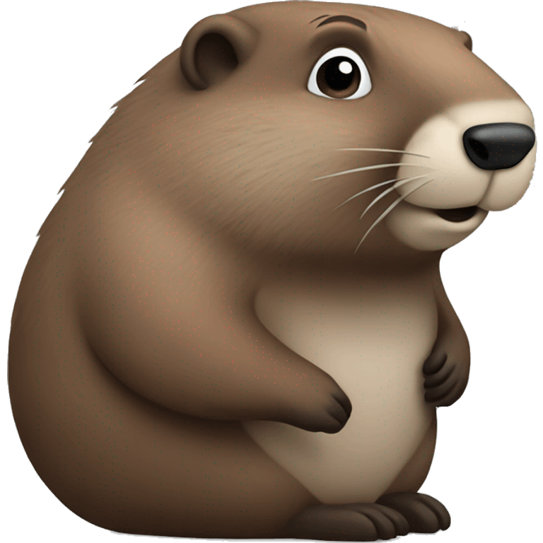 Pooping groundhog emoji