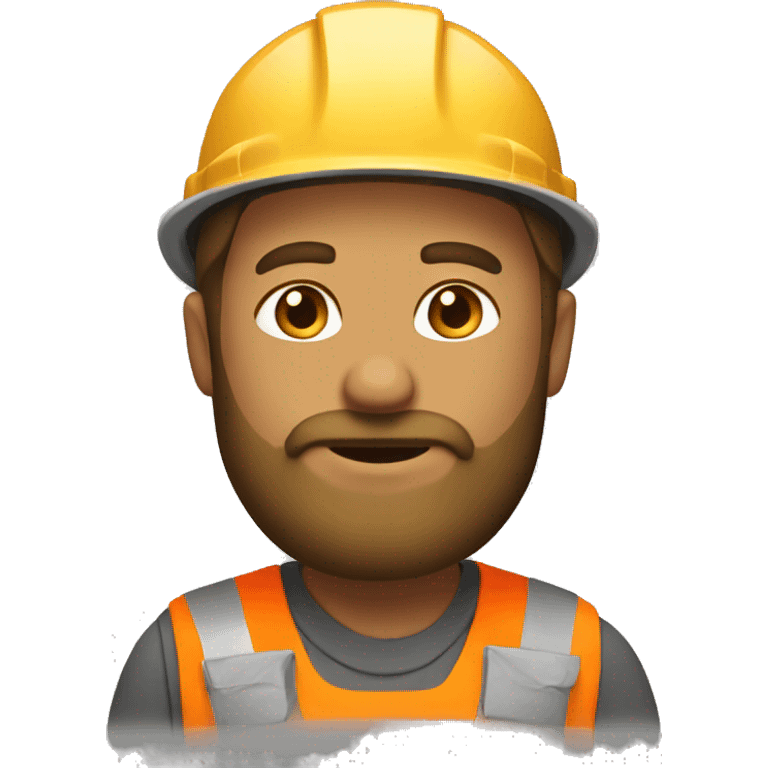 Tan construction worker with beard emoji