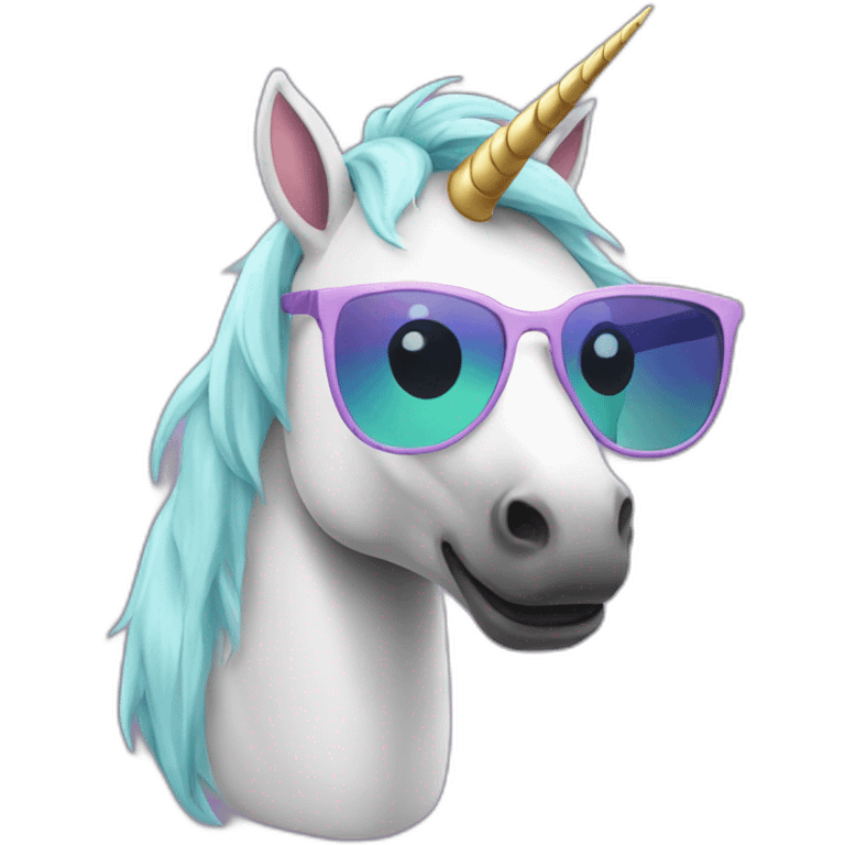 unicorn in sunglasses emoji