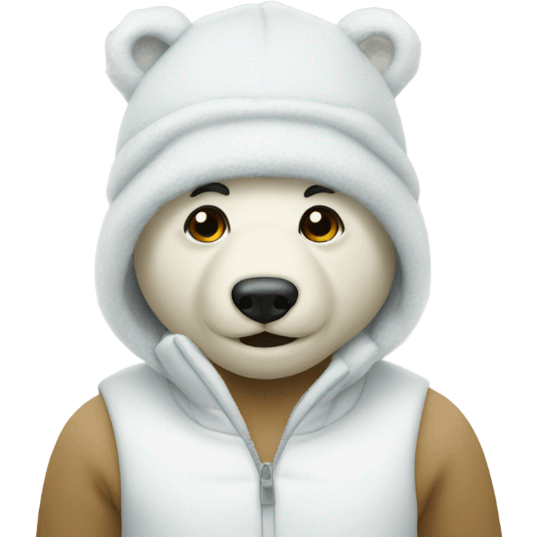 Polar bear hat emoji