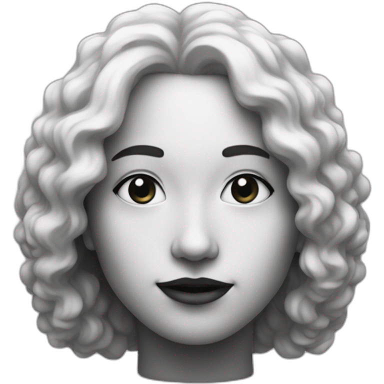 portrait white and black emoji