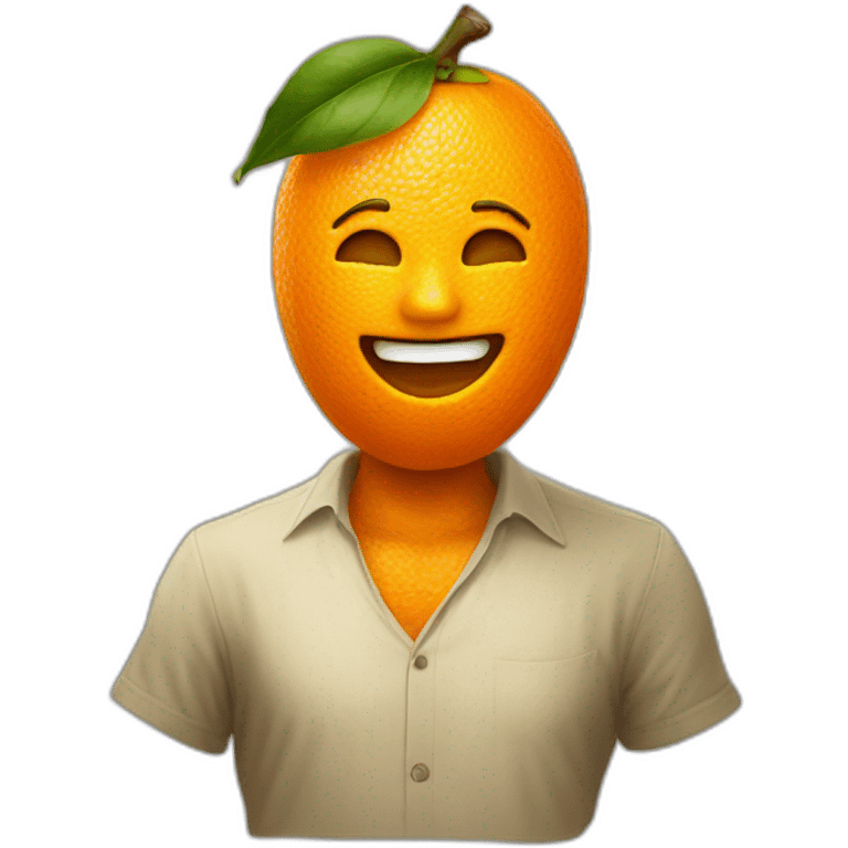 orange fruit man emoji