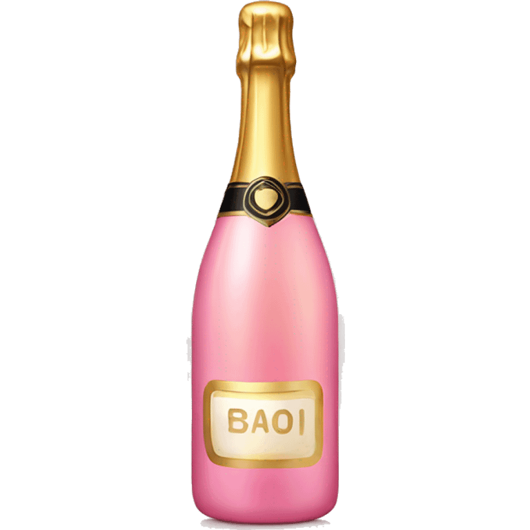 One pink bottle of champagne emoji