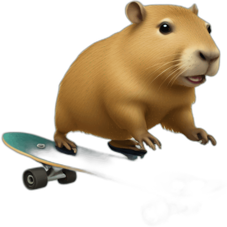 A capybara on a skate emoji