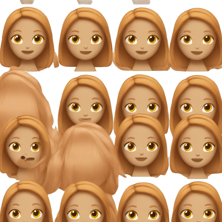 Woman with straight ginger hair emoji