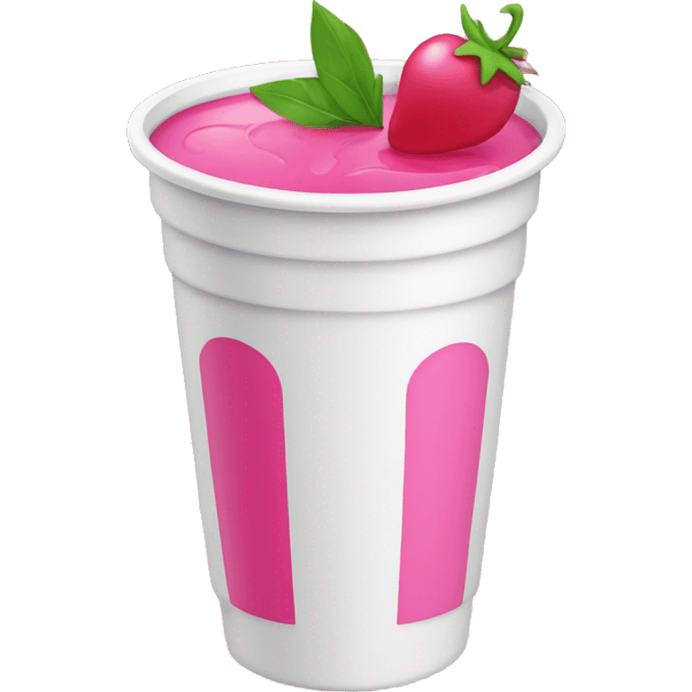 White party cup with pink juice on it emoji