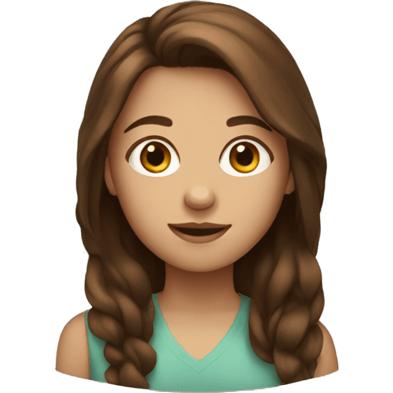 Girl with brown hair  emoji