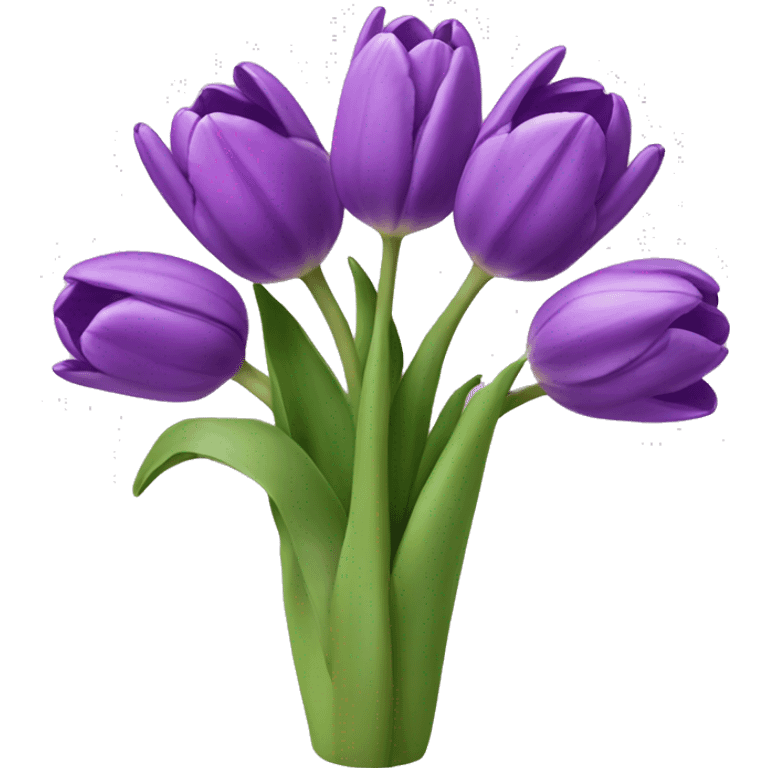 Purple tulips ￼ emoji