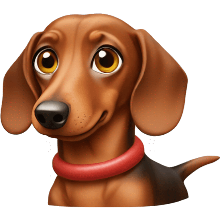 dachshund with sausage emoji