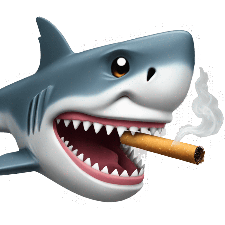 Shark smoking  emoji