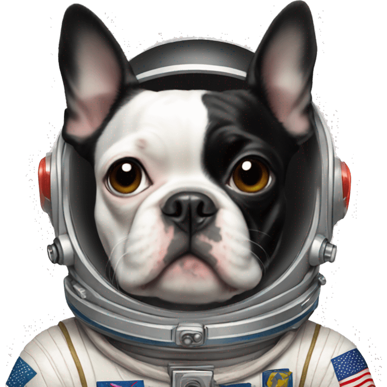 Boston terrier astronaut  emoji