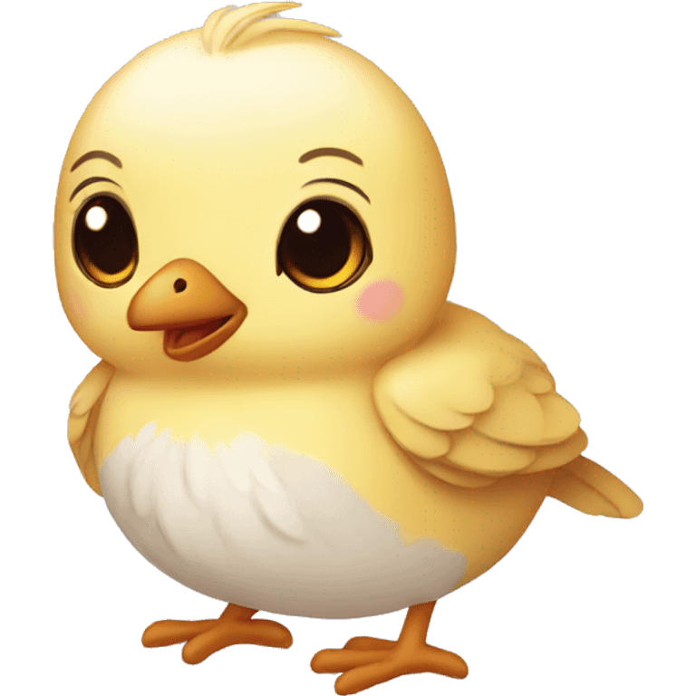 Cute bird chick emoji