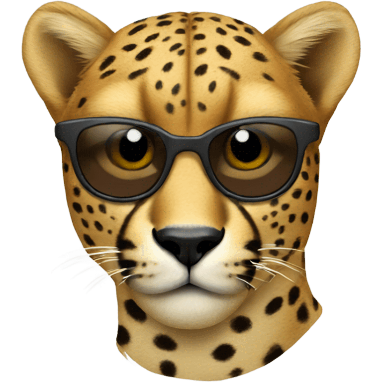 Cheetah with sunglasses emoji