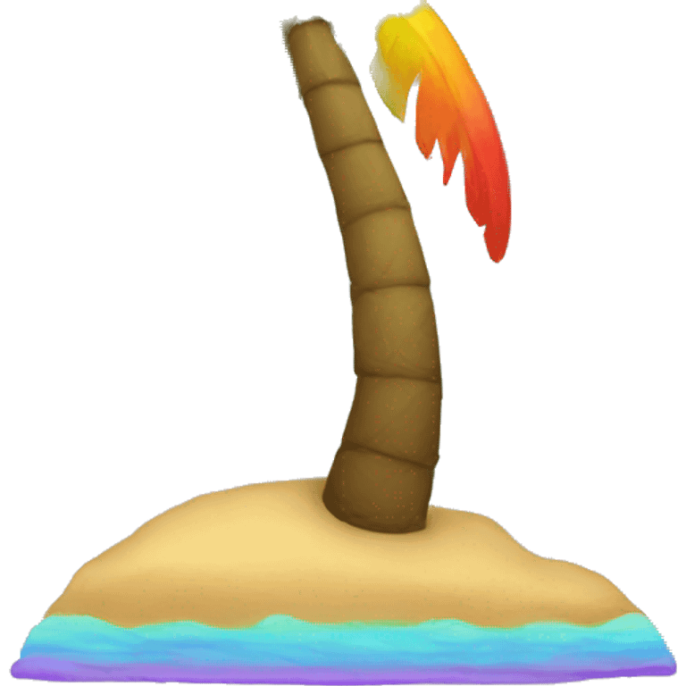 rainbow palm tree emoji