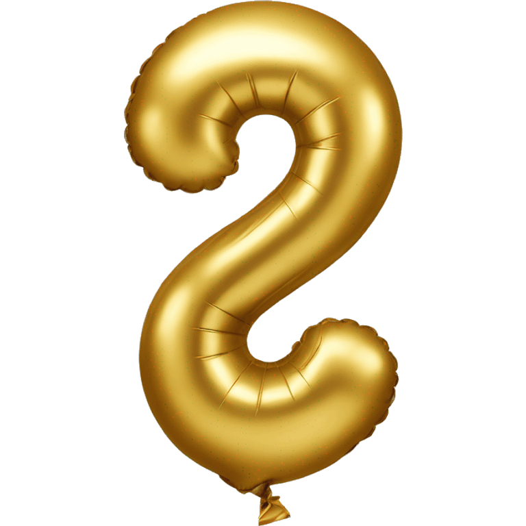 Golden balloon number 28 emoji