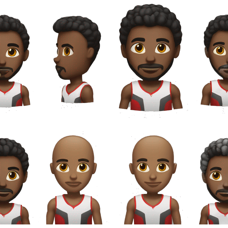 basketball player with red and black shirtt emoji