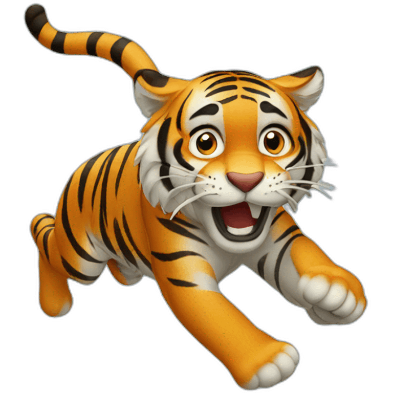 Tiger jumping emoji