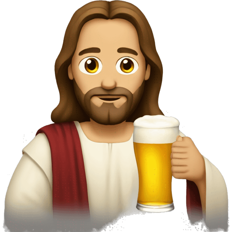 jesus christ drinking a beer emoji