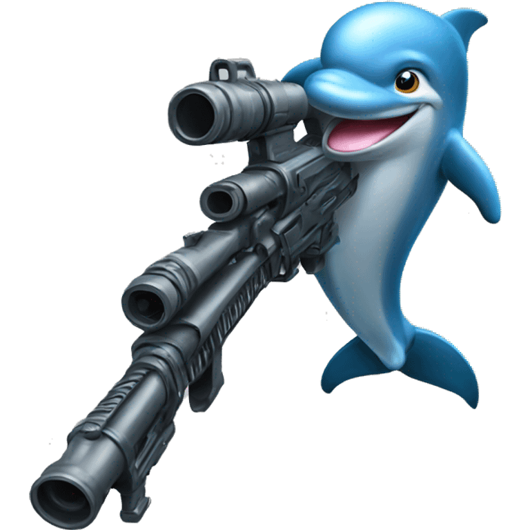 Dolphin with minigun  emoji