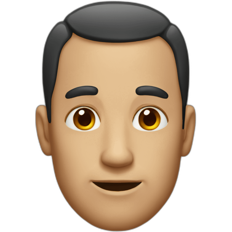 man with a wide forehead emoji