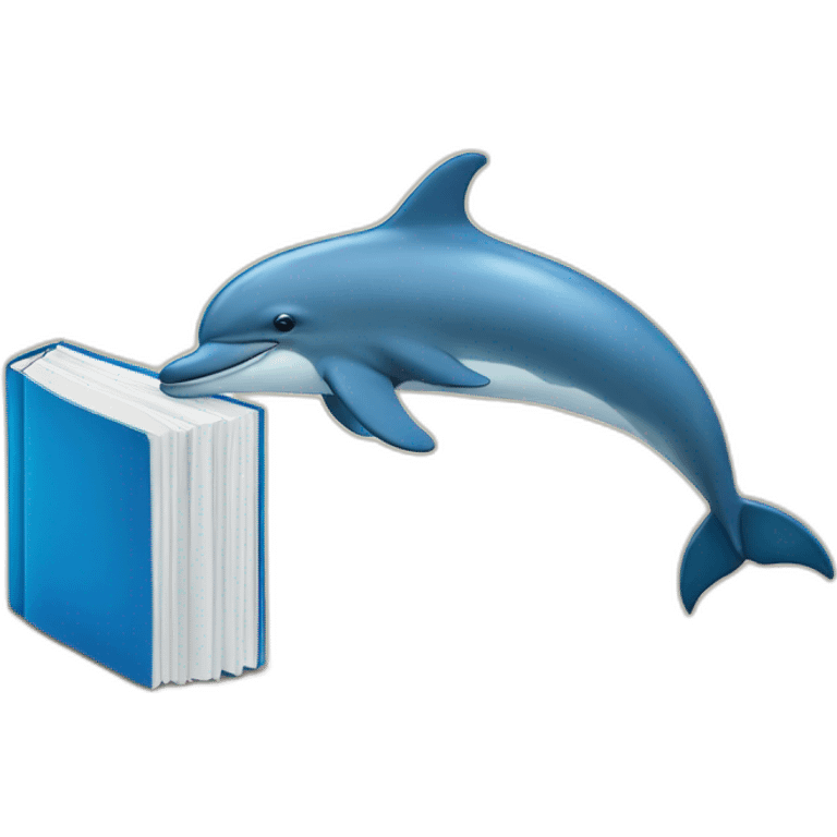 blue book with a dolphin on it emoji