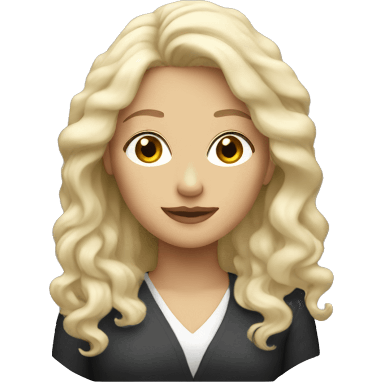 White blonde haired woman emoji