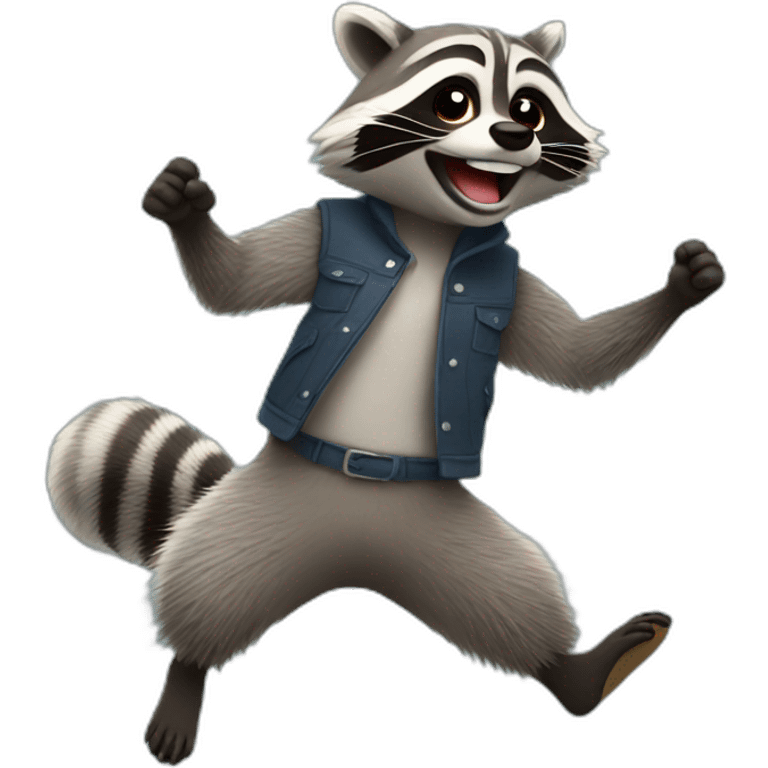 dancing raccoon emoji