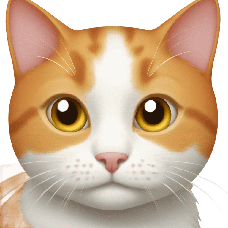 Ginger and white cat emoji