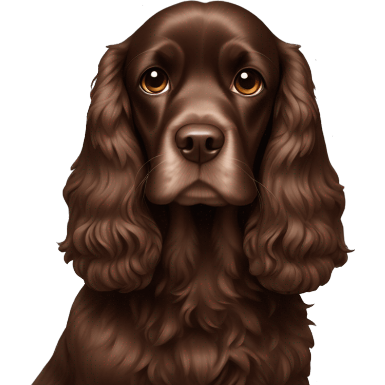 Chocolate brown cocker spaniel  emoji