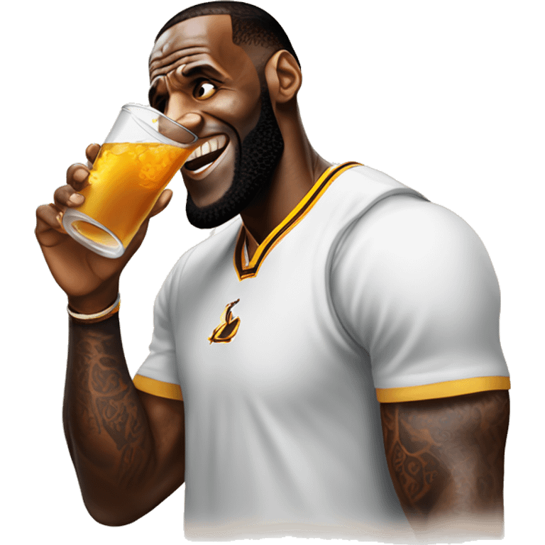 LeBron drinking lehenny emoji