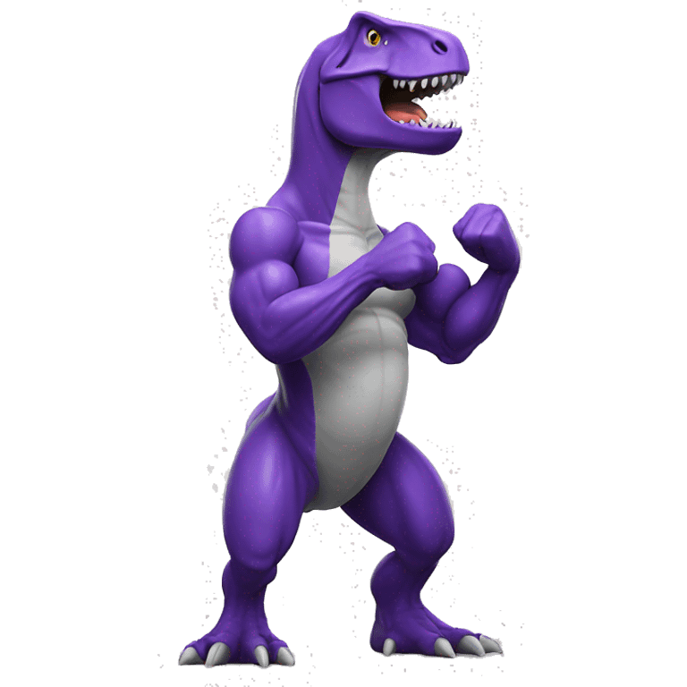 Trex flexing muscles emoji